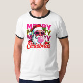 Cool Santa Pink Bubblegum Christmas Tシャツ (正面)