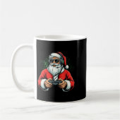 Cool Santa Playing Video Games Christmas Gamer Boy コーヒーマグカップ (左)