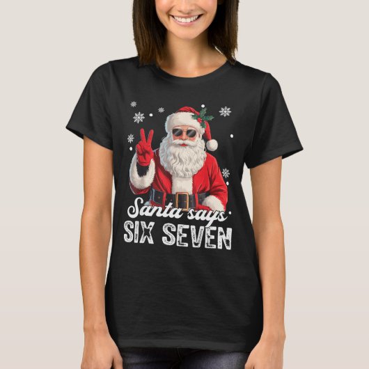 Cool Santa Says 67 Meme Funny Christmas Xmas Men W Tシャツ (正面)