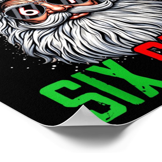 Cool Santa Says Six Seven Funny Christmas 67 Meme  ポスター (角)
