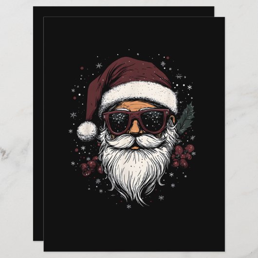Cool Santa with Sunglasses Christmas (正面/裏面)