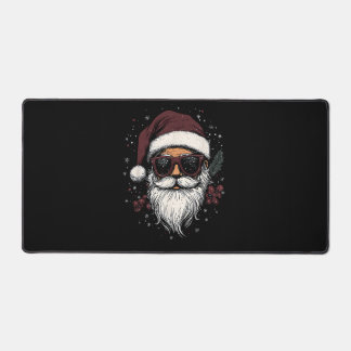 Cool Santa with Sunglasses Christmas デスクマット