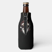 Cool Santa with Sunglasses Christmas ボトルクーラー (ボトル裏面)