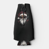 Cool Santa with Sunglasses Christmas ボトルクーラー (裏面)