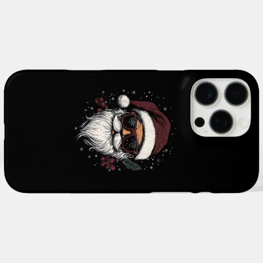 Cool Santa with Sunglasses Christmas Case-Mate iPhoneケース (裏面 (横))