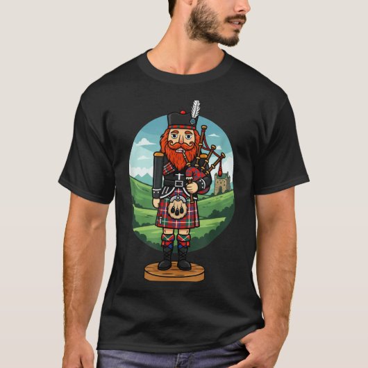 Cool Scottish Nutcracker Bagpes Tシャツ (正面)