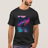 Cool Sea Otter Synthwave Wandering Otter  3 Tシャツ (正面)