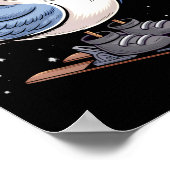 Cool Seagull On Skis - Nordic Winter Seagulls Aprè ポスター (角)