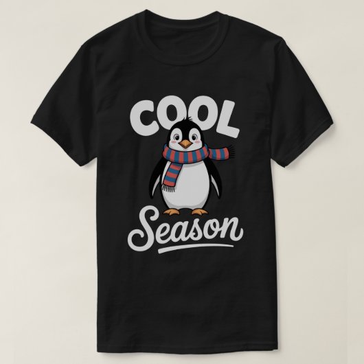 Cool Season Penguin Christmas Tee Tシャツ (デザイン正面)