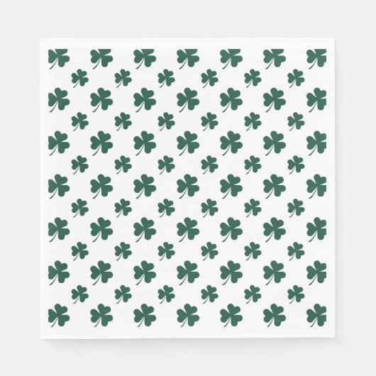 Cool shamrock tiled pattern clover  スタンダードランチョンナプキン (正面)