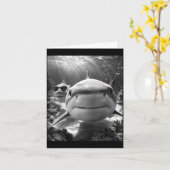 Cool Shark Animal Selfie  カード (黄色い花)