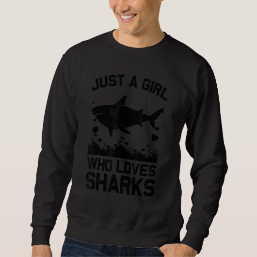 Cool Shark For Women Girls Kids Shark Whale Shark  スウェットシャツ (正面)