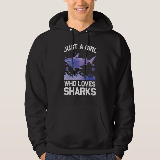 Cool Shark For Women Girls Kids Shark Whale Shark パーカ (正面)