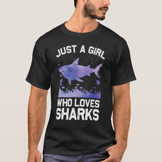 Cool Shark For Women Girls Kids Shark Whale Shark Tシャツ (正面)