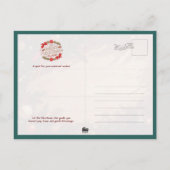 Cool Shiba Inu in Christmas Winter ポストカード (裏面)