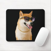 Cool Shiba Inu With Sungles And Gold Chain Sticker マウスパッド (マウス)