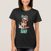 Cool Shih Tzu Surfing Dog Tシャツ (正面)