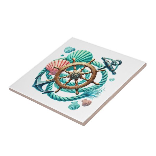 Cool ships wheel anchor タイル (側面)