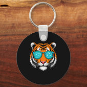 Cool Shirts For Boys Kids, Funny Tiger Sungles  キーホルダー (正面)