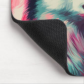 Cool Siberian Husky dog with sunglasses マウスパッド (コーナー)