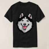 Cool Siberian Husky Face Premium Tシャツ (デザイン正面)