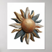 Cool Silver ABSTRACT ART Design v2 ポスター (正面)