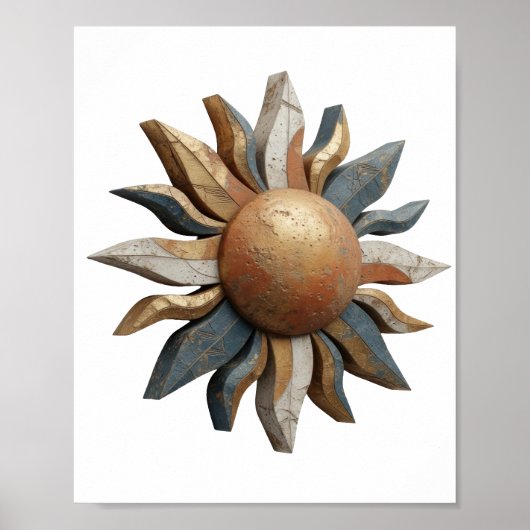 Cool Silver ABSTRACT ART Design v2 ポスター (正面)