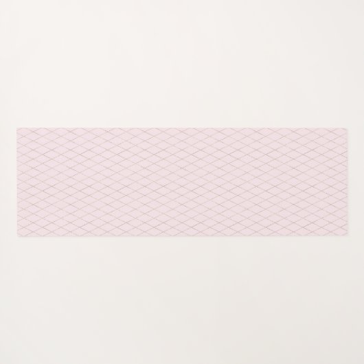 Cool Simple Pink Diamond Pattern ヨガマット (裏面(横))