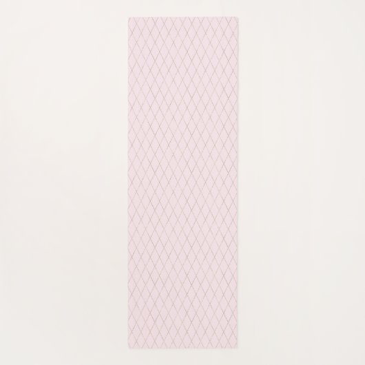 Cool Simple Pink Diamond Pattern ヨガマット (裏面)