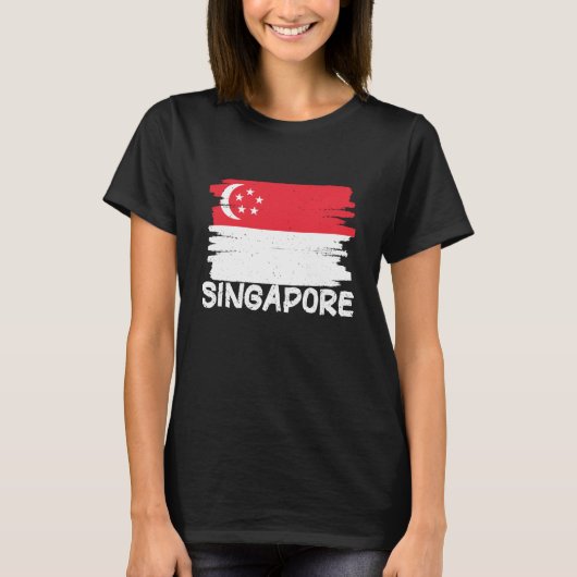 Cool Singapore Flag  1 Tシャツ (正面)
