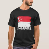 Cool Singapore Flag  1 Tシャツ (正面)