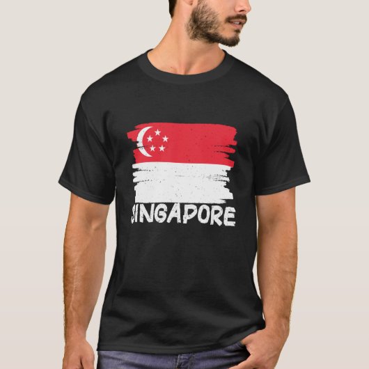Cool Singapore Flag  1 Tシャツ (正面)