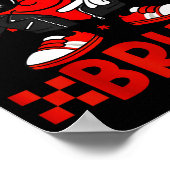 Cool Six Seven Bruh 6 7 Valentines Day Meme Heart  ポスター (角)