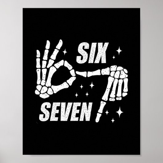 Cool Six Seven Number Gen Alpha Slang 6 7 Trending ポスター (正面)