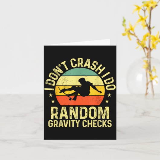 Cool Skateboard Art For Men Women Skateboarding Sk カード (黄色い花)