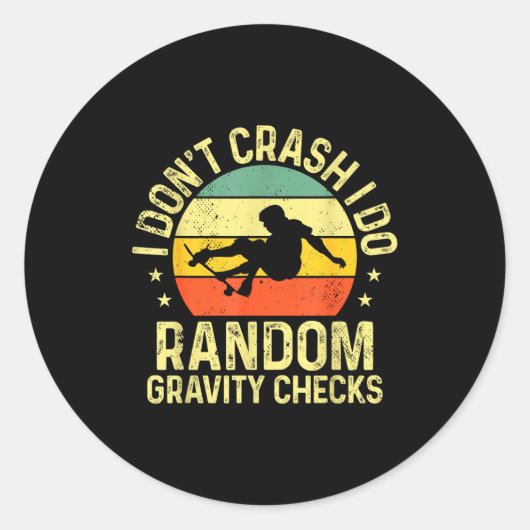 Cool Skateboard Art For Men Women Skateboarding Sk ラウンドシール (正面)