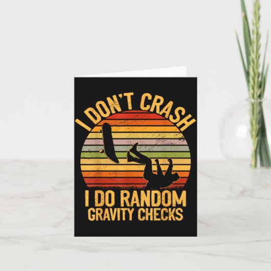 Cool Skateboarding Lover Men Women Kids Skater Ska カード (正面)