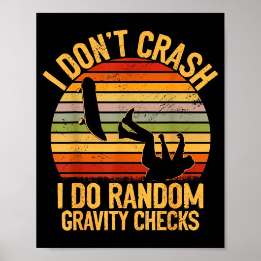 Cool Skateboarding Lover Men Women Kids Skater Ska ポスター (正面)