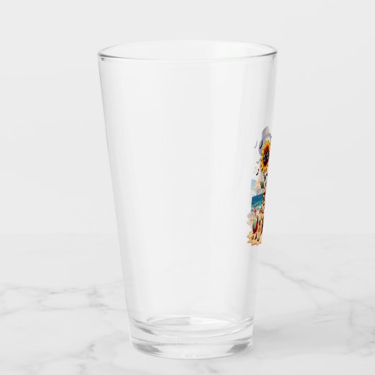 Cool Skeleton at the Beach タンブラーグラス (右)