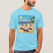 Cool Skeletons At The Beach Design Tシャツ (正面)