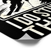 Cool ski freestyle funny saying winter sports skie ポスター (角)