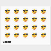 Cool Smiley Sticker | Fun Emoji Design ラウンドシール (シート)