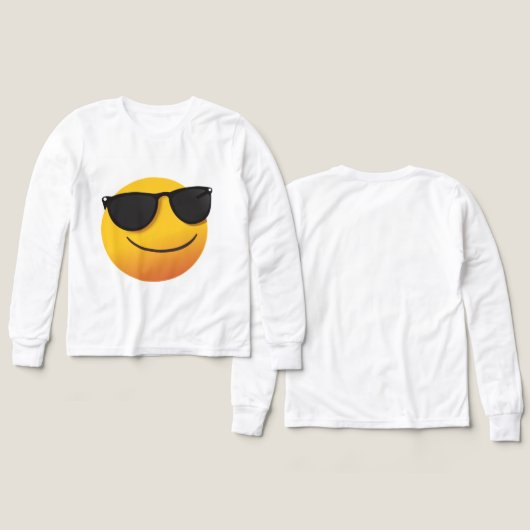Cool Smiley Sweatshirt | Fun Emoji Graphic Design (デザイン 正面＆背面)