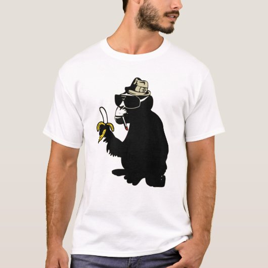 cool smoking monkey tシャツ (正面)