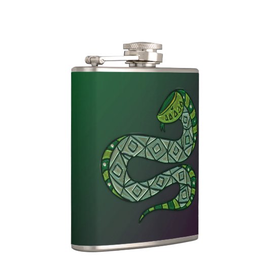 Cool Snake Metallized Tribal Art フラスク (右)