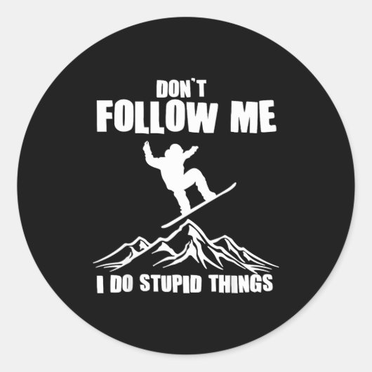 Cool Snowboarding Art For Men Women Snowboard Snow ラウンドシール (正面)