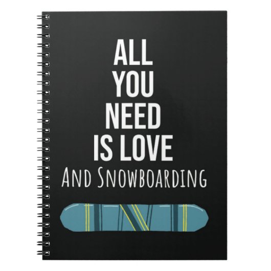 Cool Snowboarding Gifts Snowboarder Winter Sports ノートブック (正面)