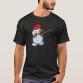 Cool Snowman Dab Dabbing Dancing Christmas Xmas Pa Tシャツ (正面)