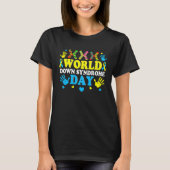 Cool Socks World Down Syndrome Awareness Supporter Tシャツ (正面)