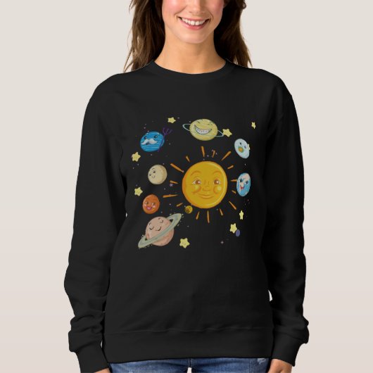 Cool Solar System for Men Women Kids スウェットシャツ (正面)